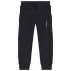 Boys Black Logo Joggers, 1, hi-res