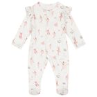 Baby Girls White & Pink Opera Babygrow, 1, hi-res