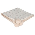 Beige & Ivory Pom Pom Baby Blanket, 1, hi-res
