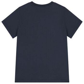 Boys Navy Blue Logo T-Shirt
