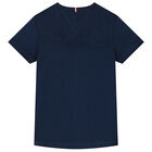 Boys Navy Blue Logo T-Shirt, 1, hi-res