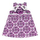 Baby Girls White & Purple Majolica Dress Set, 1, hi-res
