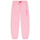 Girls Pink Logo Joggers, 1, hi-res