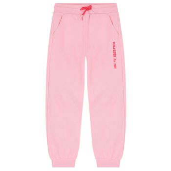 Girls Pink Logo Joggers