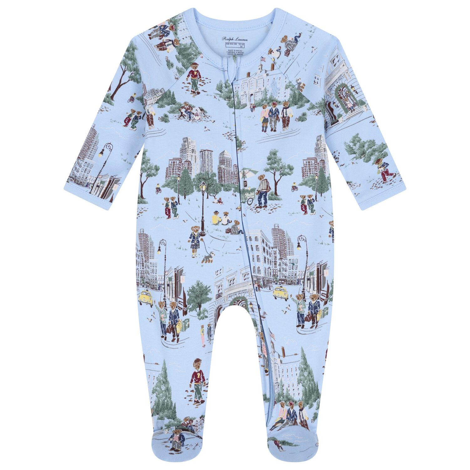Baby Boys Blue Teddy Bear Babygrow Gift Set, 1, hi-res