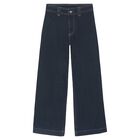 Girls Navy Blue Denim Jeans, 1, hi-res