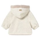 Baby Boys Ivory & Beige Reversible Jacket, 1, hi-res