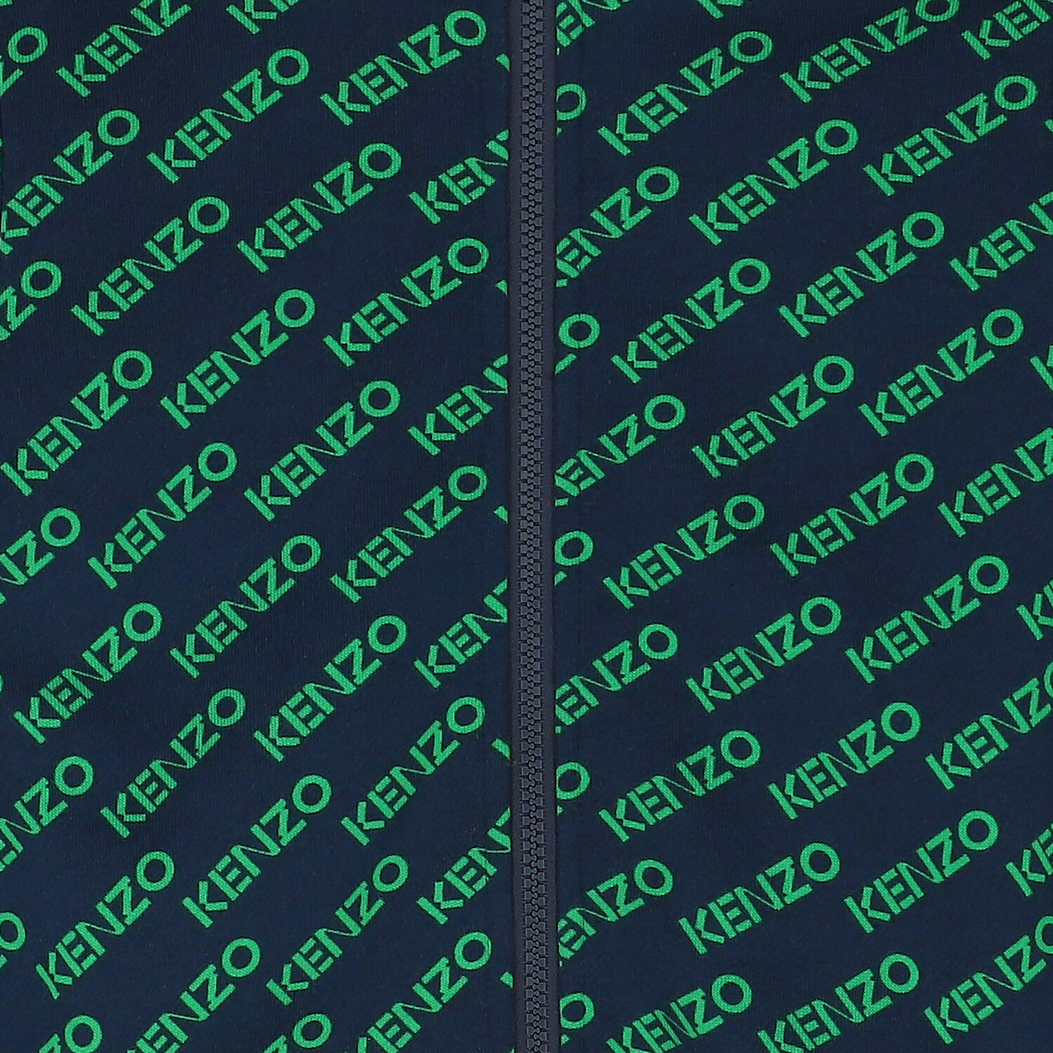 Boys Navy Blue Logo Zip Up Top, 1, hi-res