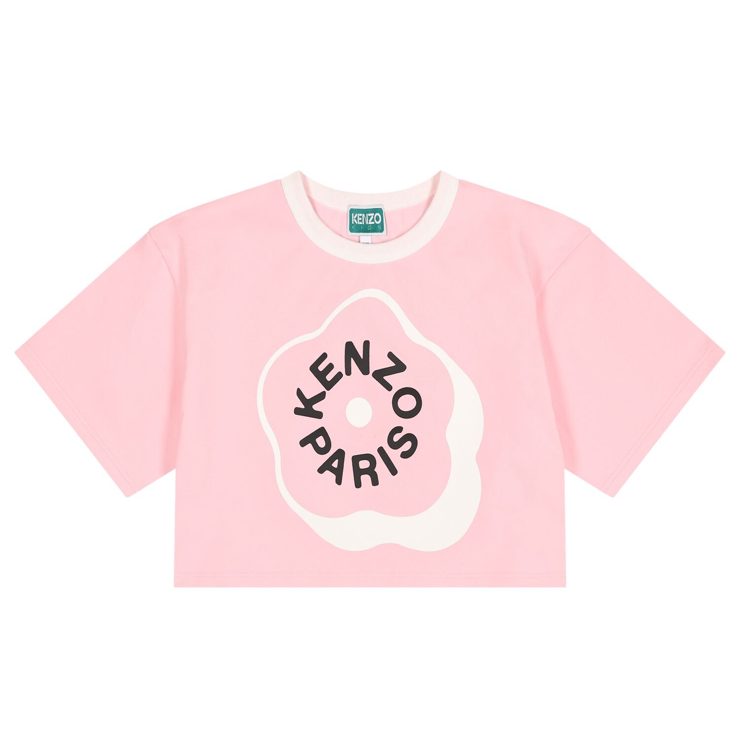 Girls Pink Boke Flower Logo T-Shirt, 1, hi-res