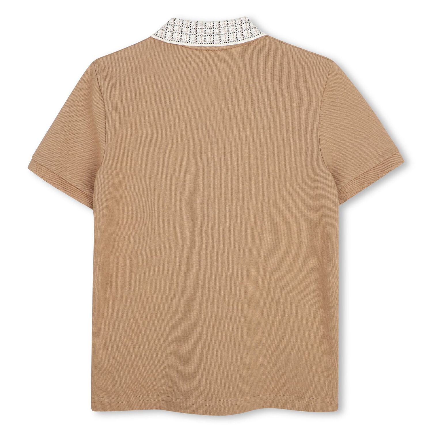 Boys Beige Logo Polo Shirt, 1, hi-res