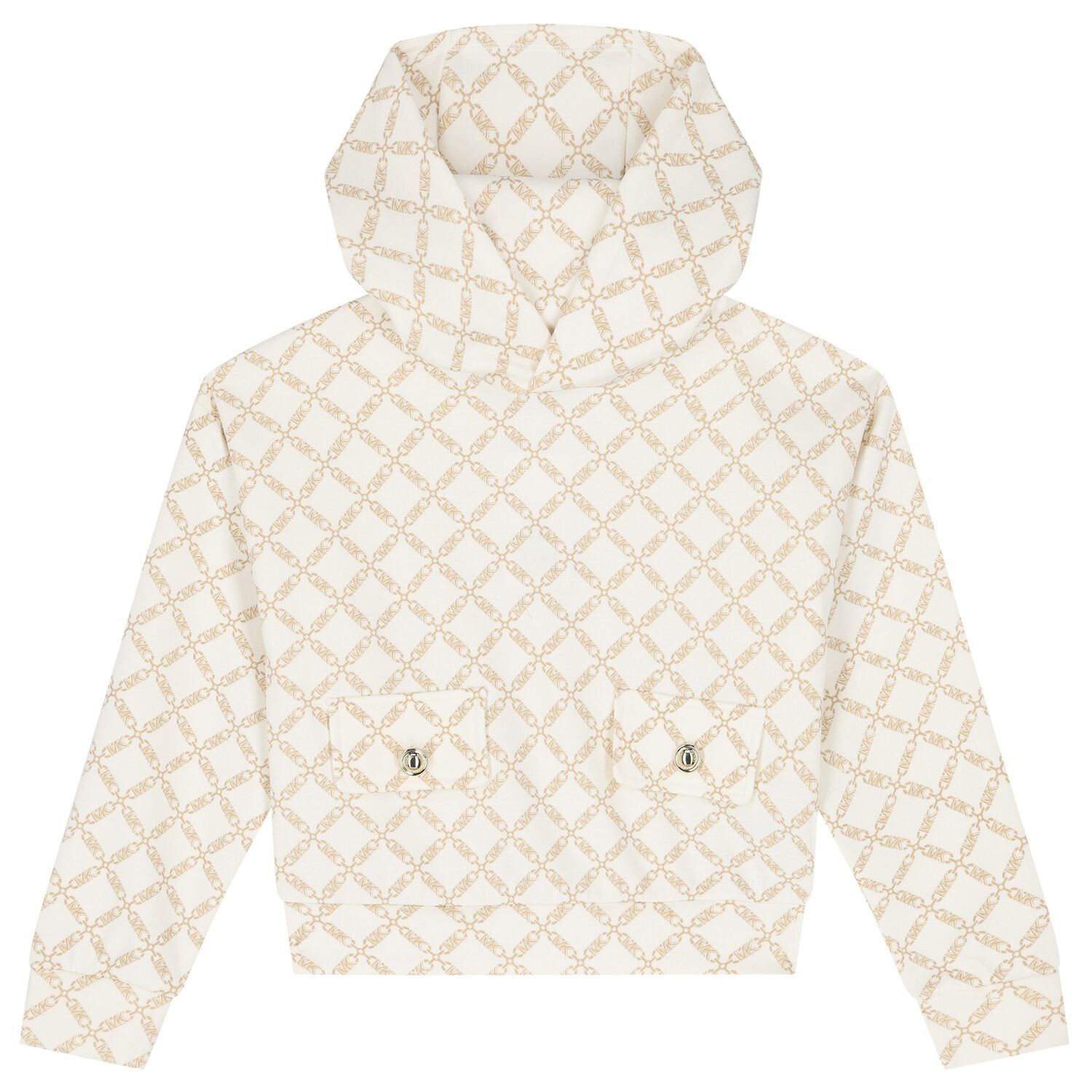 Girls Ivory Logo Hooded Top, 1, hi-res image number null