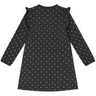 Girls Grey & Pink Polka Dot Dress, 1, hi-res