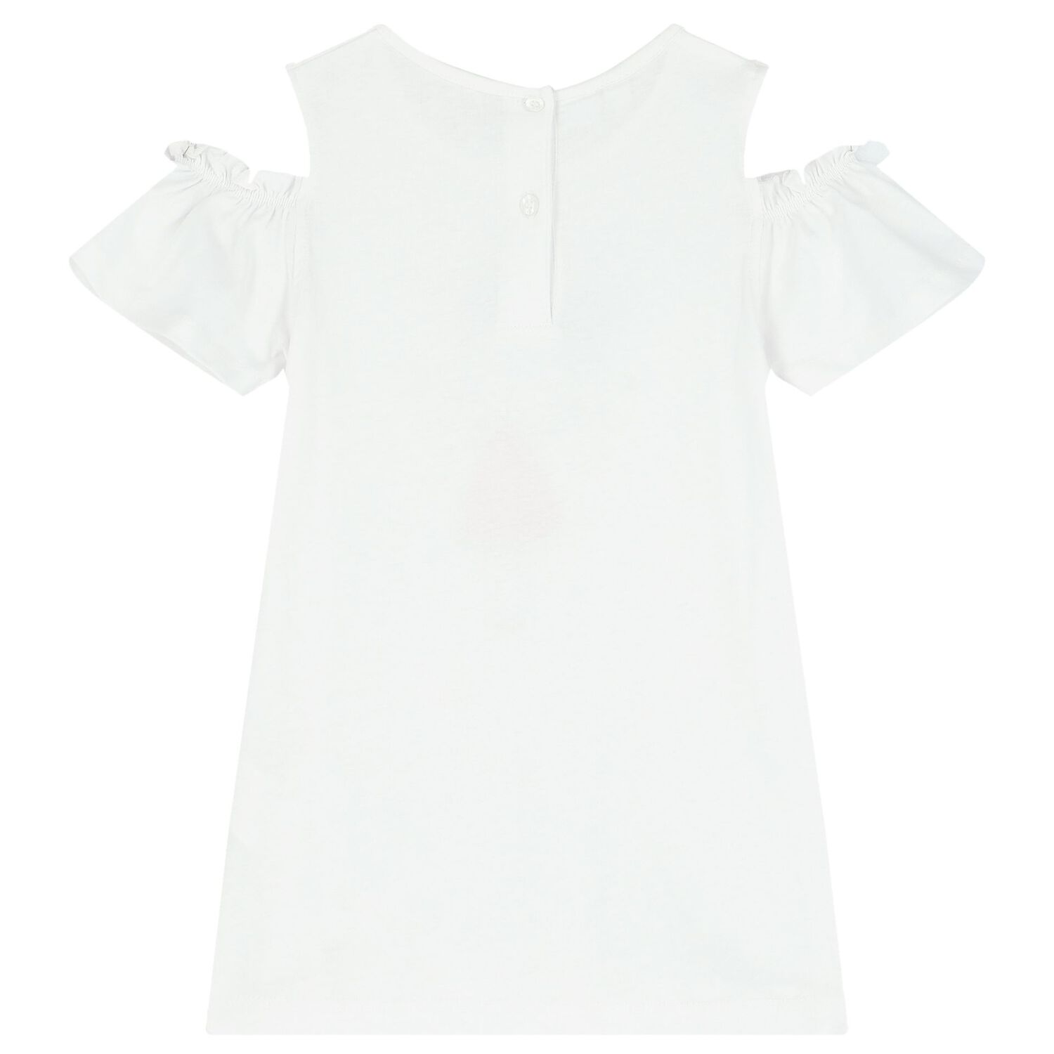 Girls White & Pink Shorts Set, 1, hi-res image number null
