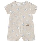 Beige Elephant Baby Romper, 1, hi-res