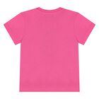 Younger Girls Pink Teddy Bear Logo T-Shirt, 5, hi-res