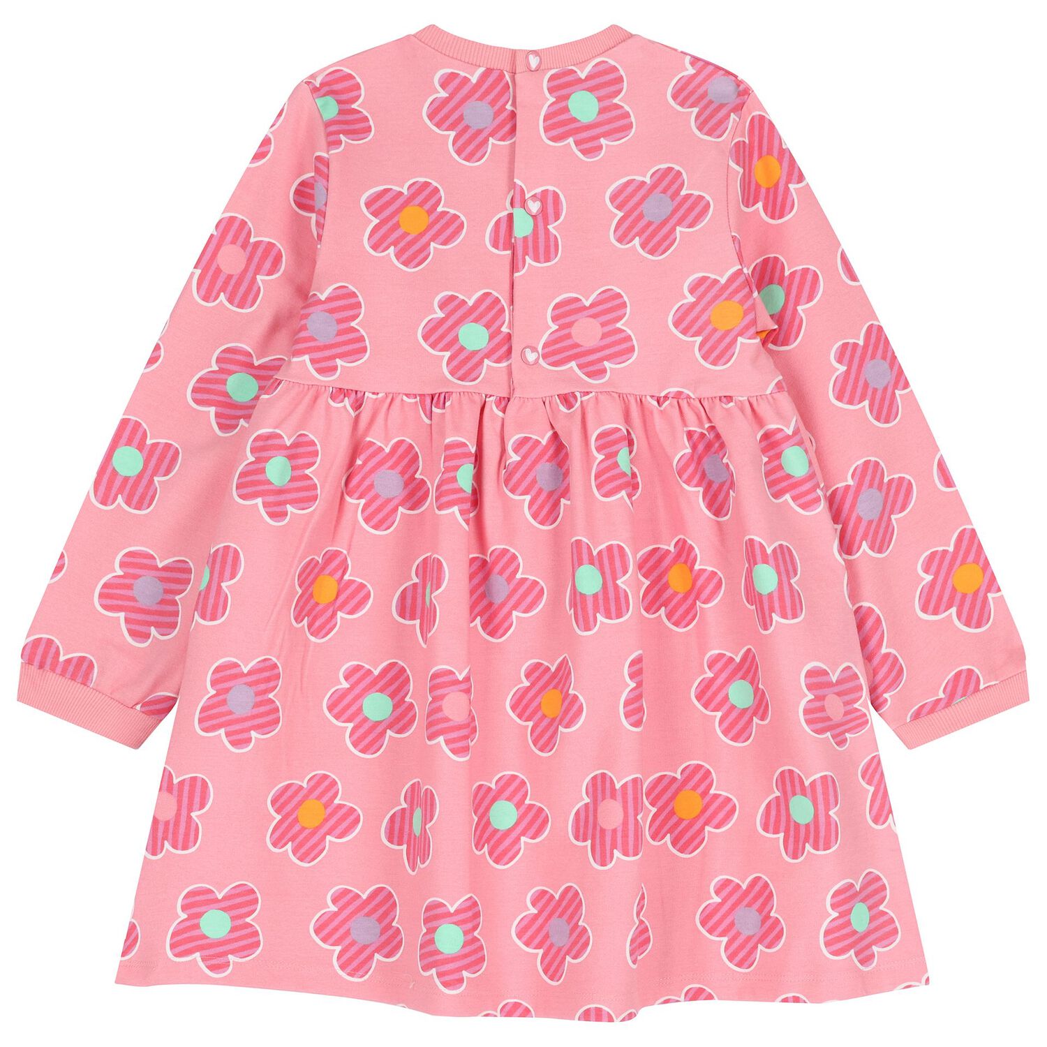 Girls Pink Floral Dress Set, 1, hi-res