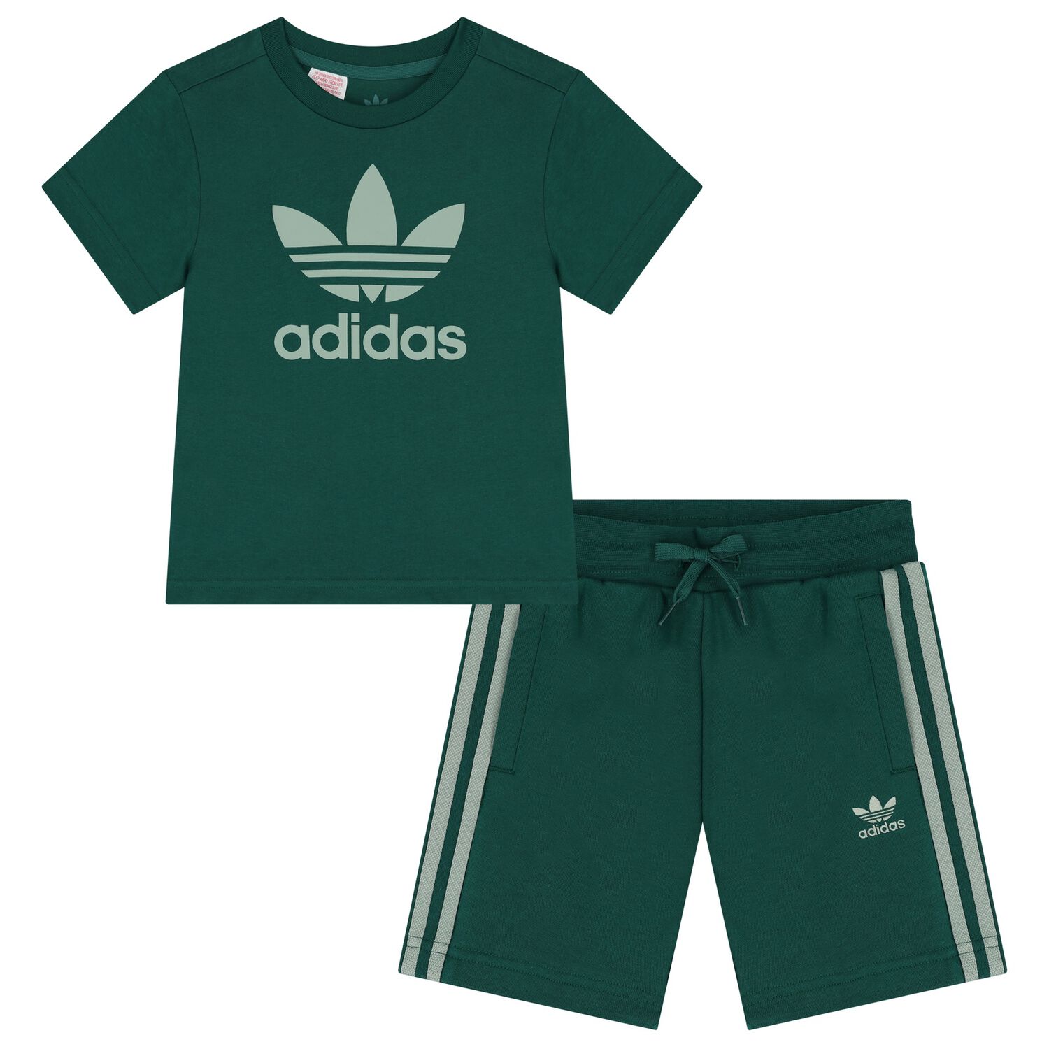 Boys Green Logo Shorts Set, 1, hi-res
