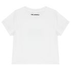 Girls White Choupette Logo T-Shirt, 2, hi-res