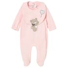Baby Girls Pink Teddy Bear Babygrow Set, 2, hi-res