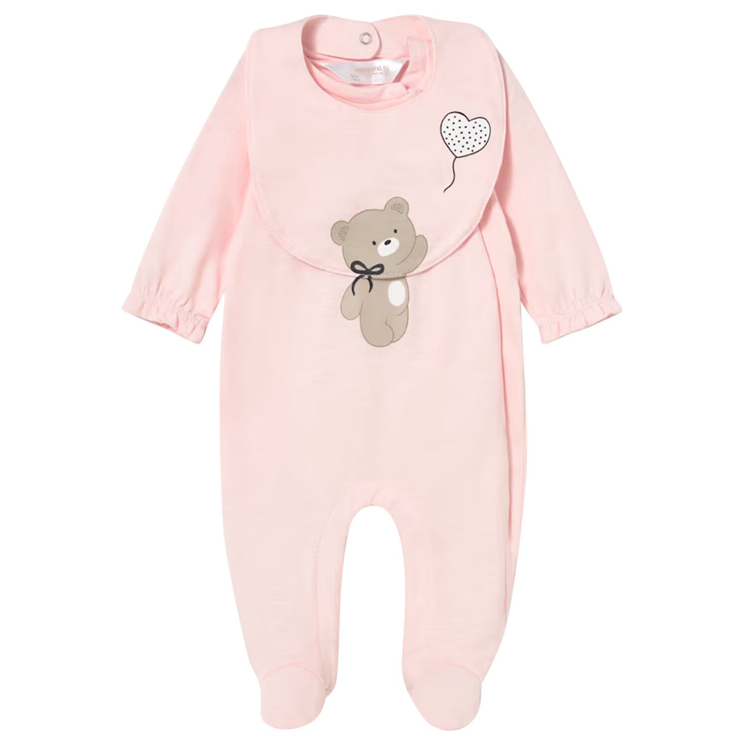 Baby Girls Pink Teddy Bear Babygrow Set, 2, hi-res