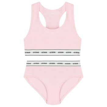 Girls Pink Logo Bikini