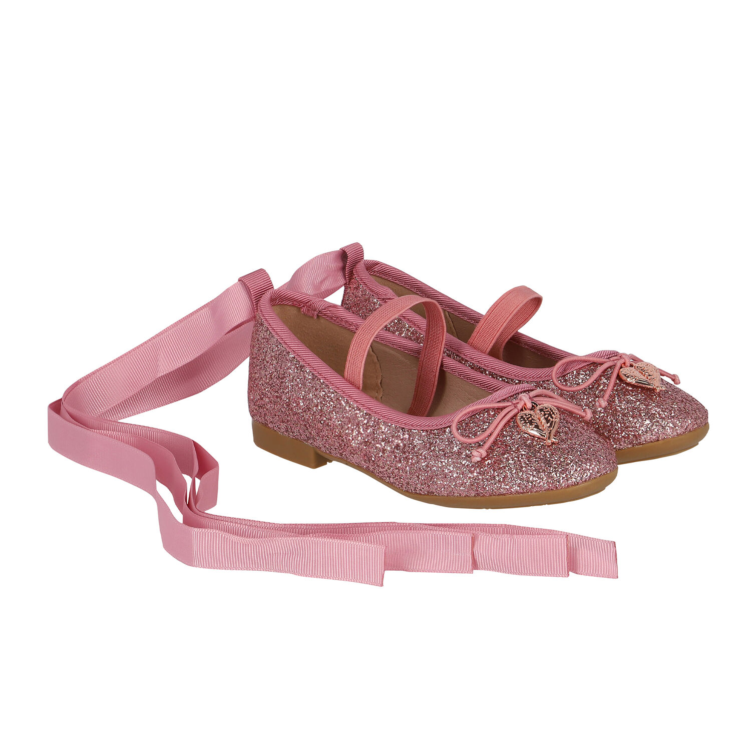 Younger Girls Pink Glitter Shoes, 2, hi-res image number null