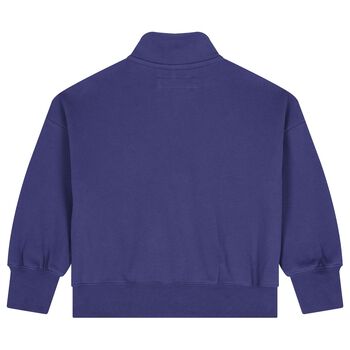 Girls Purple Logo Sweatshirt
