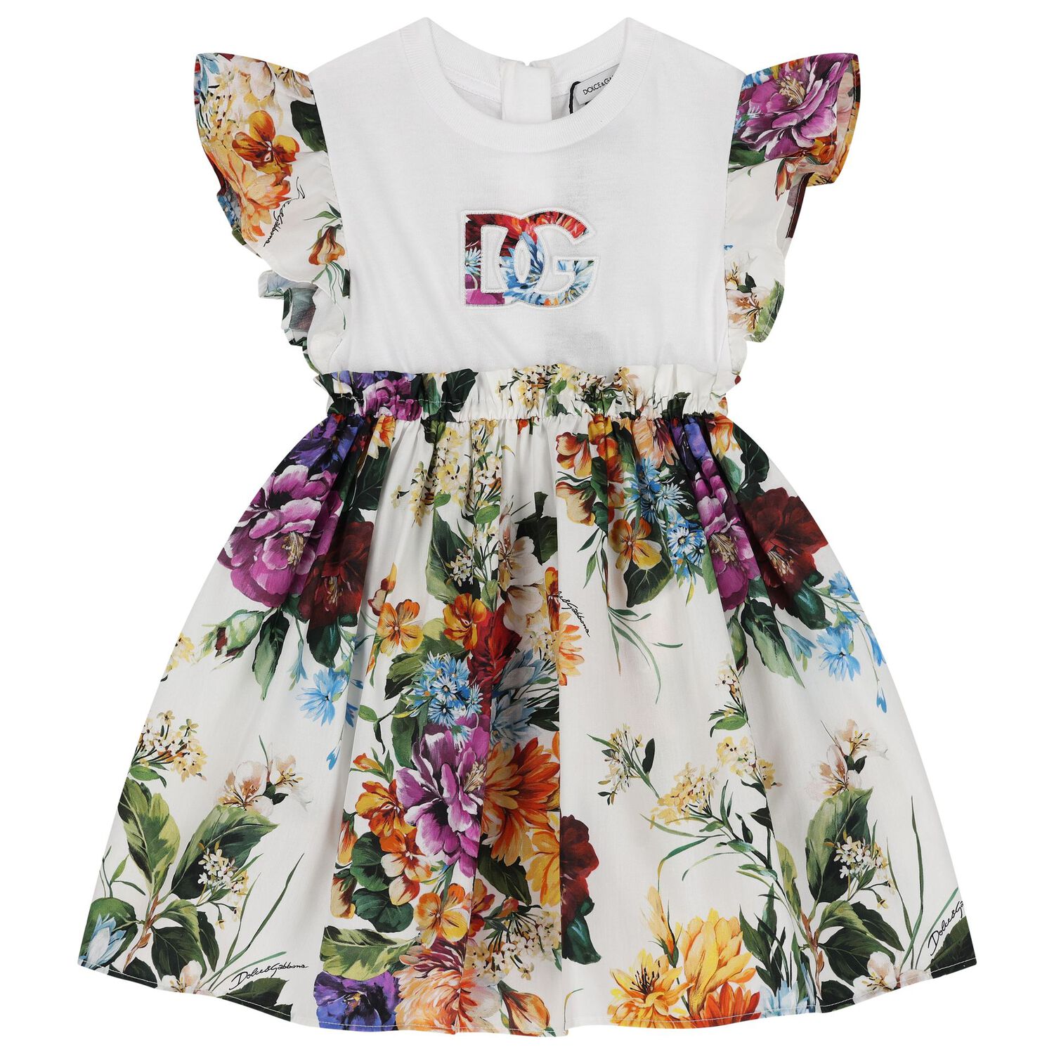 Younger Girls Multi-Coloured Logo Floral Dress Set, 1, hi-res image number null