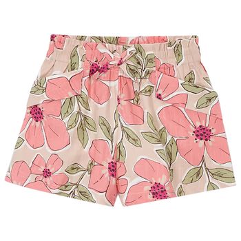 Girls Pink Floral Shorts