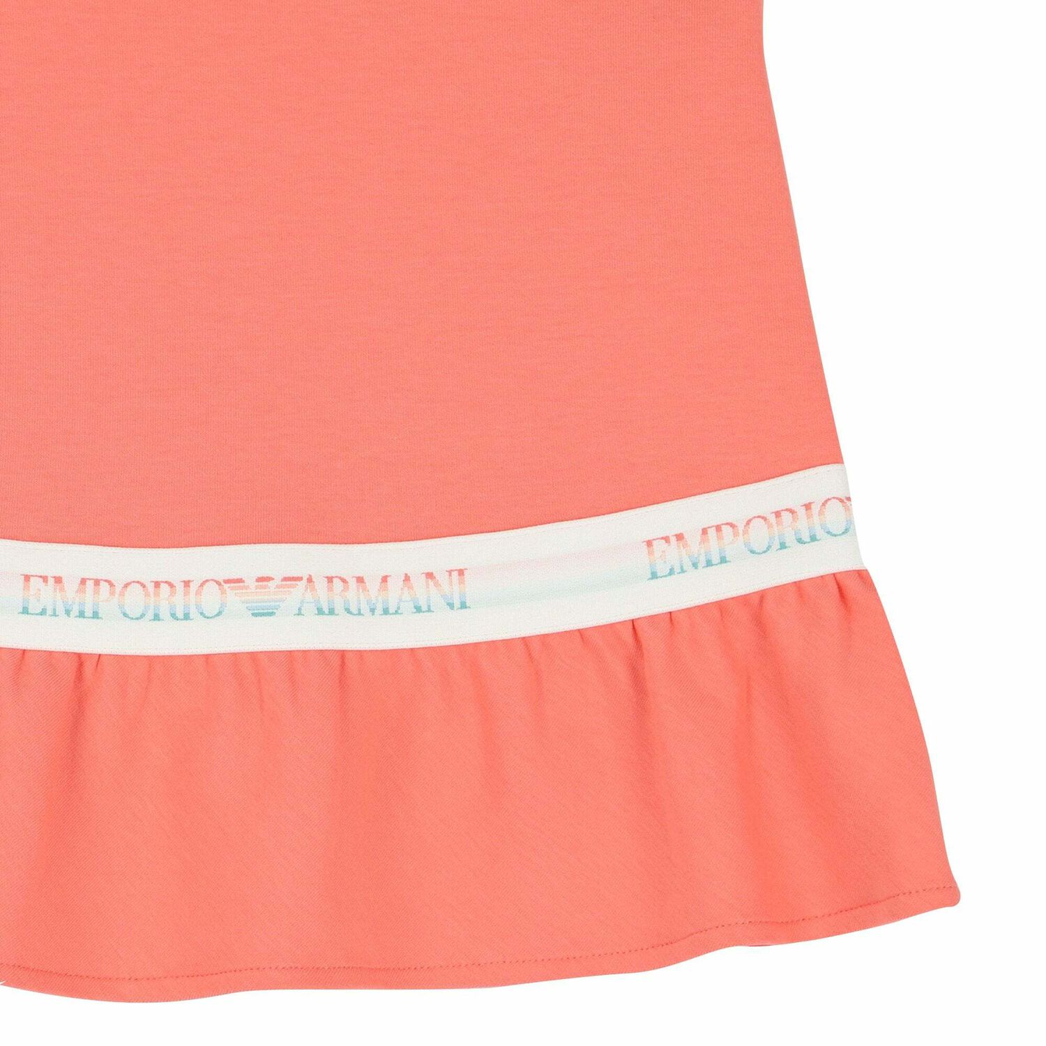 Girls Coral Pink Logo Dress, 1, hi-res image number null