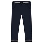 Boys Navy Blue & Red Tracksuit, 1, hi-res