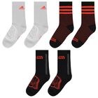 Black & Grey Star Wars Logo Socks ( 3-Pack ), 1, hi-res