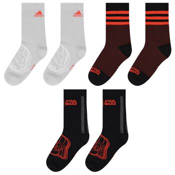 Black & Grey Star Wars Logo Socks ( 3-Pack )