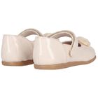 Younger Girls Beige Flower Shoes , 2, hi-res