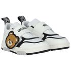 White Teddy Bear Logo Trainers, 1, hi-res