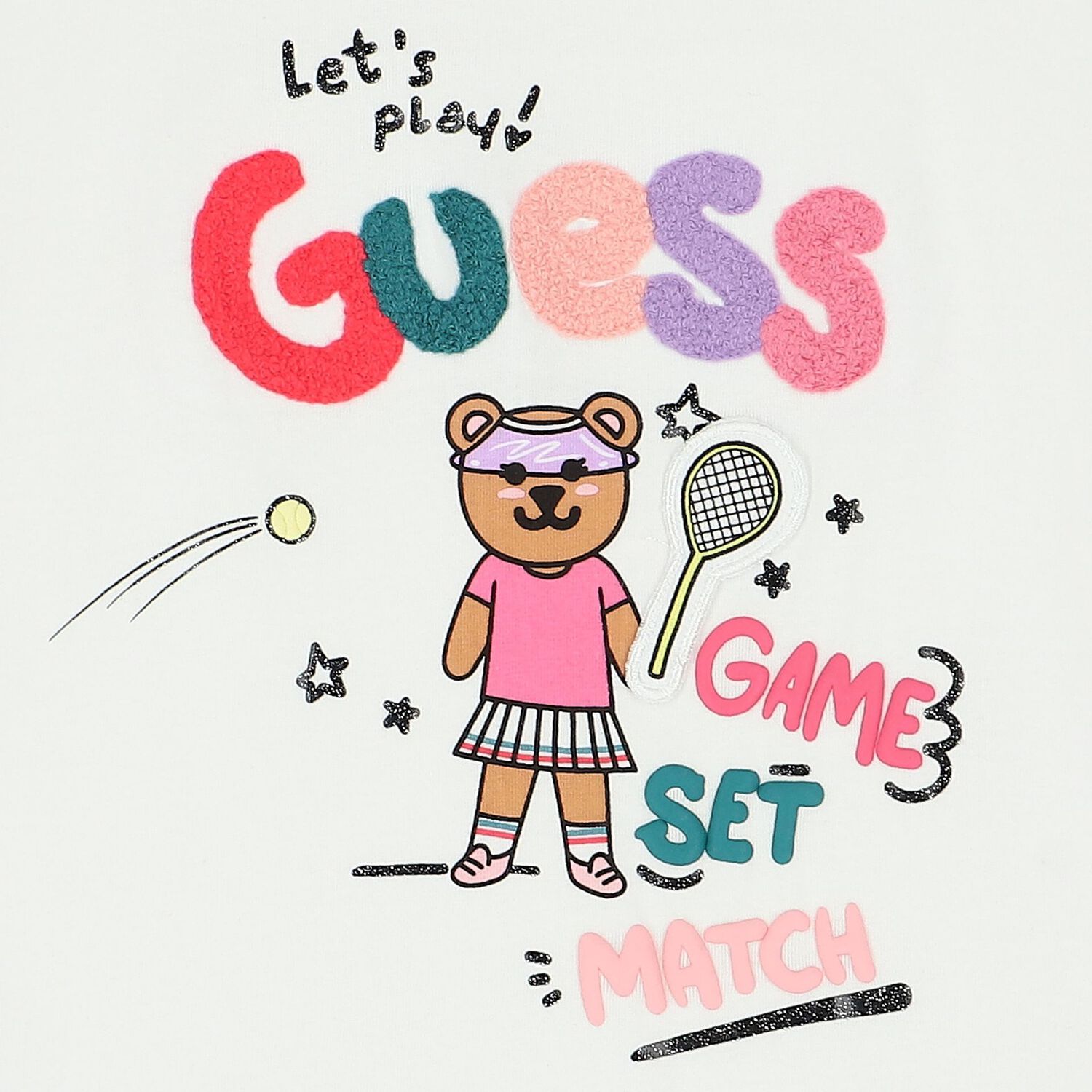 Girls White Logo T-Shirt, 1, hi-res