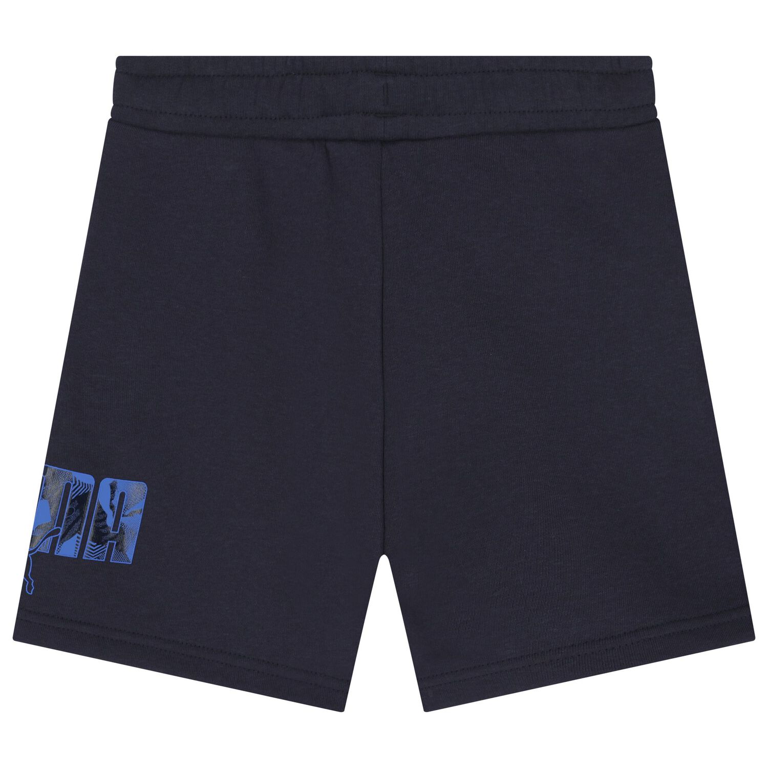 Boys Navy Blue Logo Shorts, 1, hi-res