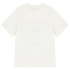 Boys Ivory Logo Flag T-Shirt, 1, hi-res