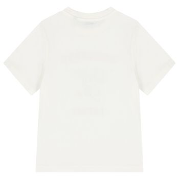 Boys Ivory Logo Flag T-Shirt