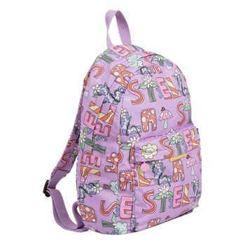 Girls Purple Logo Backpack