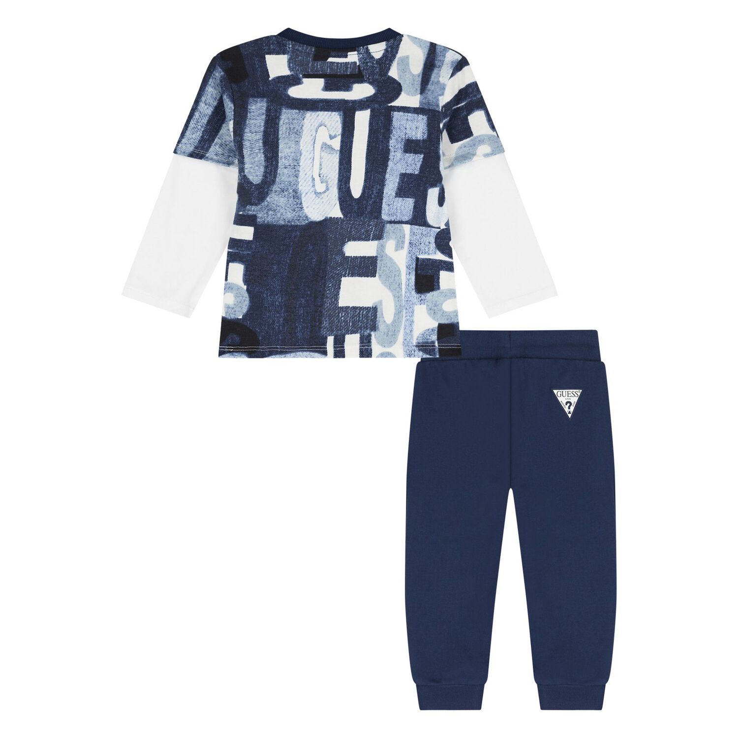Younger Boys Blue Logo Tracksuit, 2, hi-res