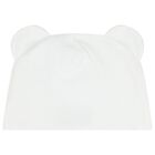 White Teddy Bear Logo Babygrow Gift Set , 1, hi-res