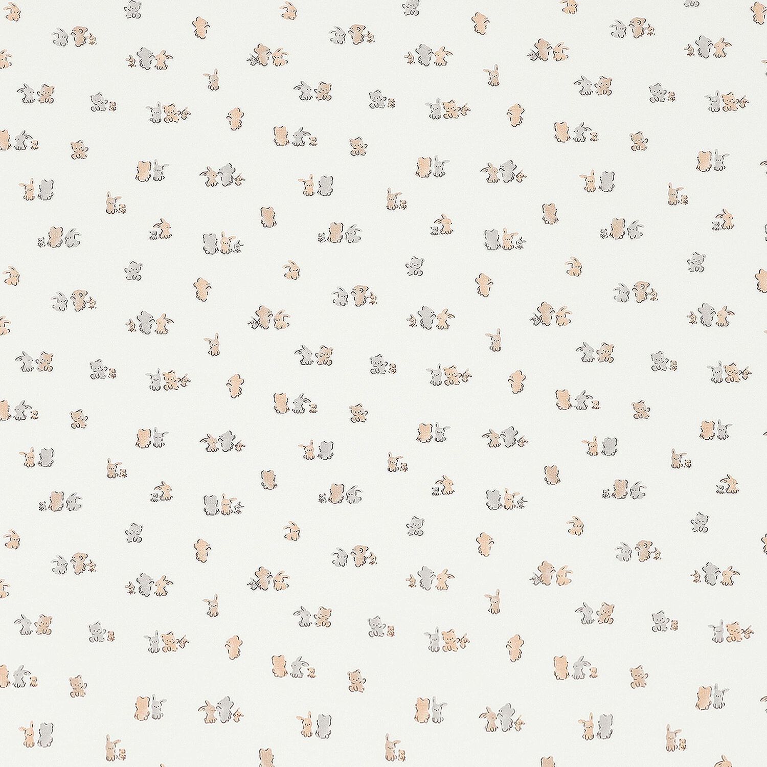 Ivory Teddy Bear & Rabbit Baby Blanket, 1, hi-res