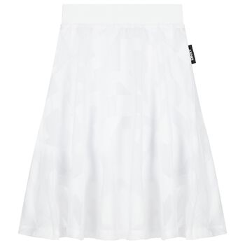 Girls White Logo Skirt