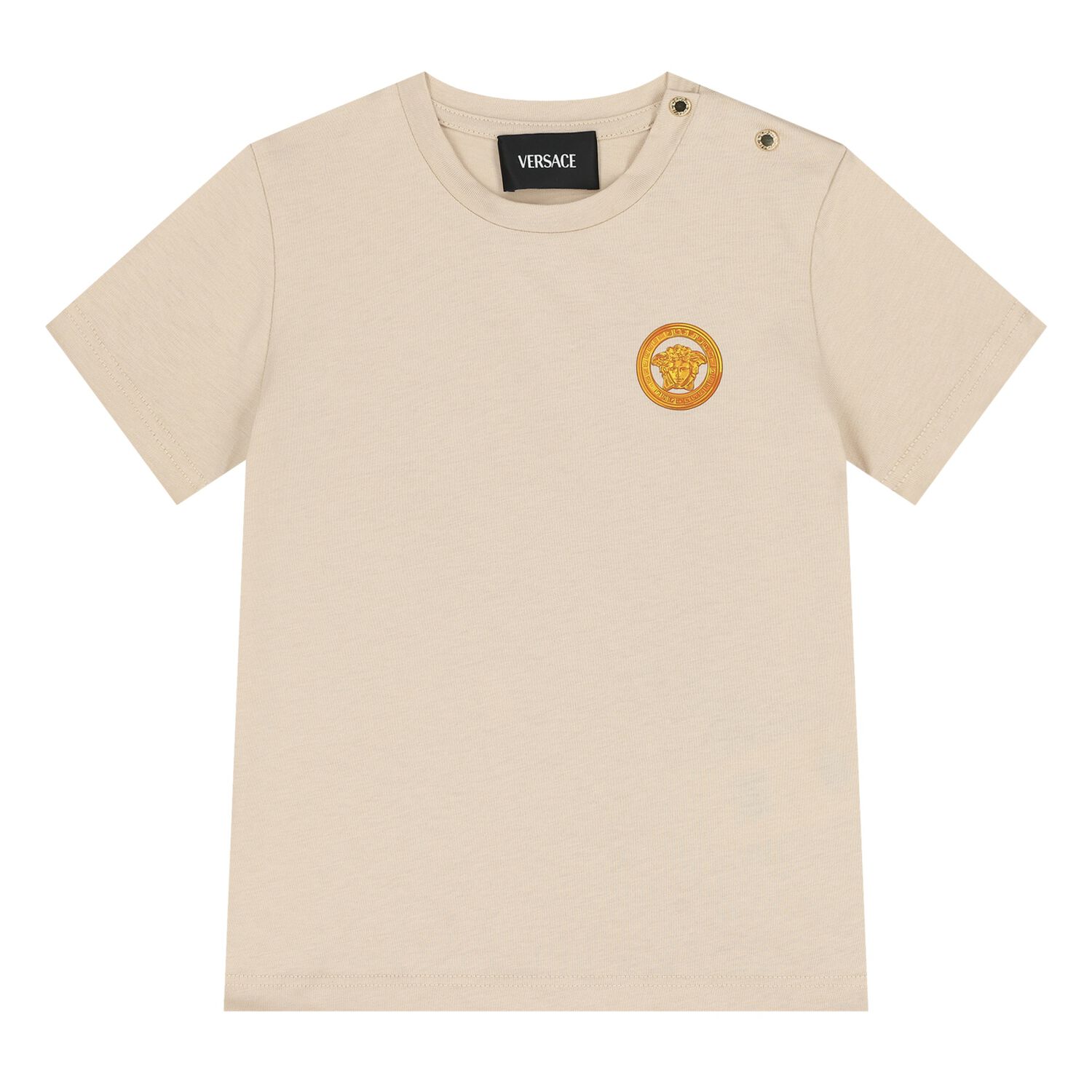 Younger Boys Beige Medusa T-Shirt, 1, hi-res