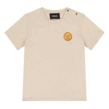 Younger Boys Beige Medusa T-Shirt