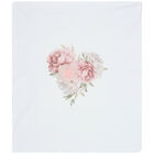 Baby Girls White Floral Blanket, 2, hi-res