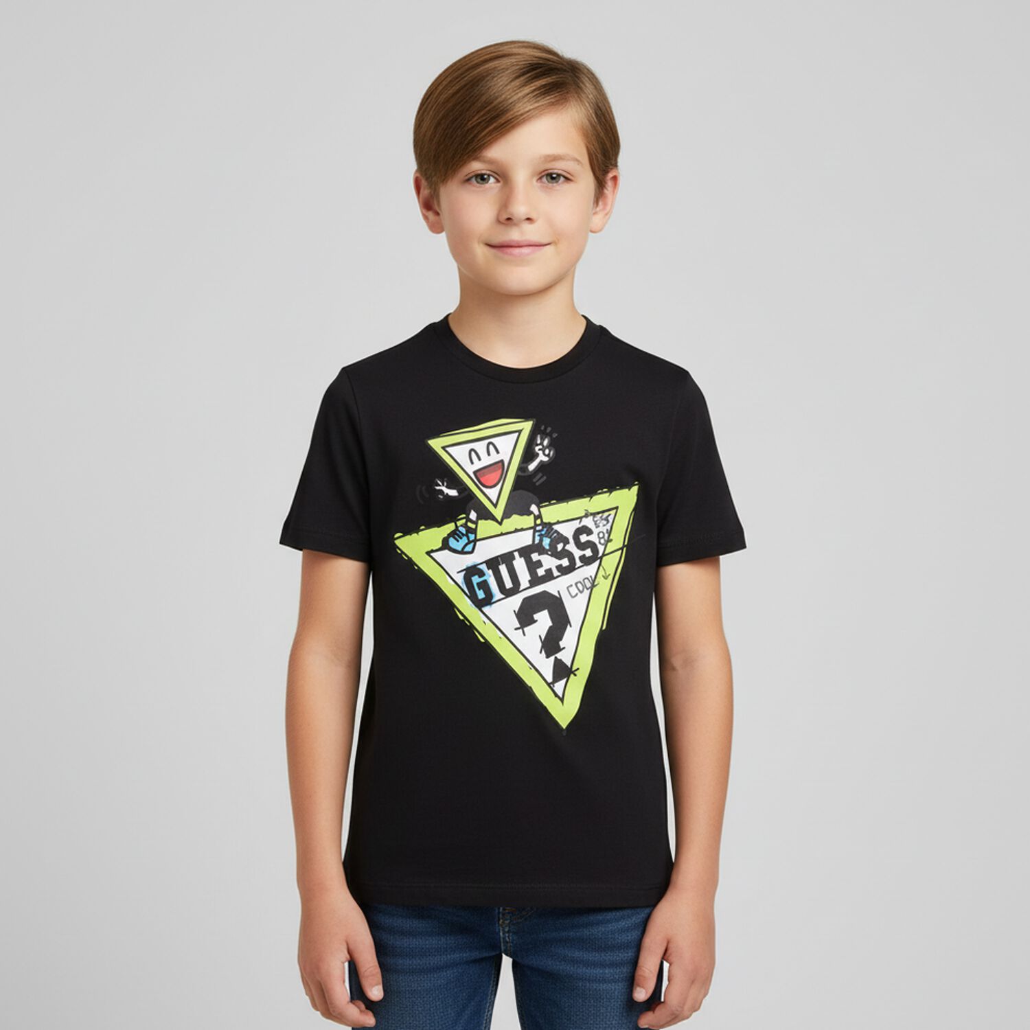 Boys Black Logo T-Shirt, 1, hi-res image number null