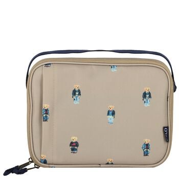 Boys Beige Polo Bear Logo Lunch Bag ( 23cm )