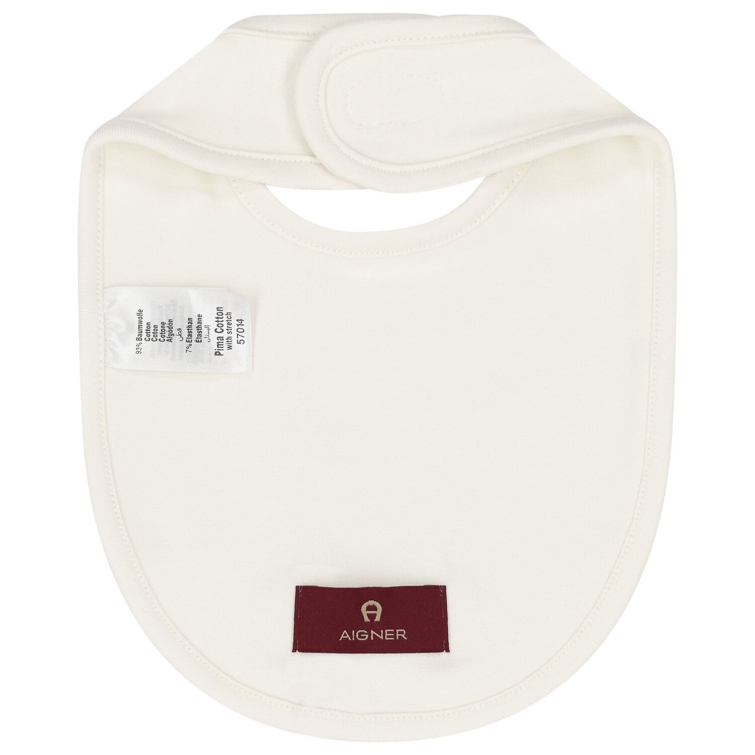 Ivory & Gold Logo Baby Bib, 1, hi-res